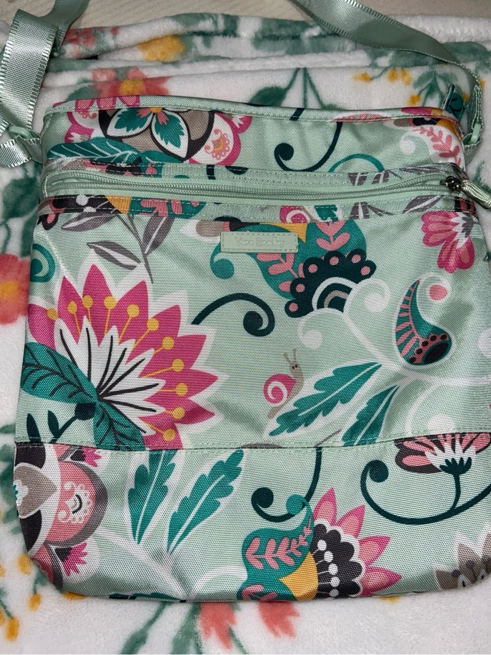 Vera Bradley Mint Floral Crossbody Bag